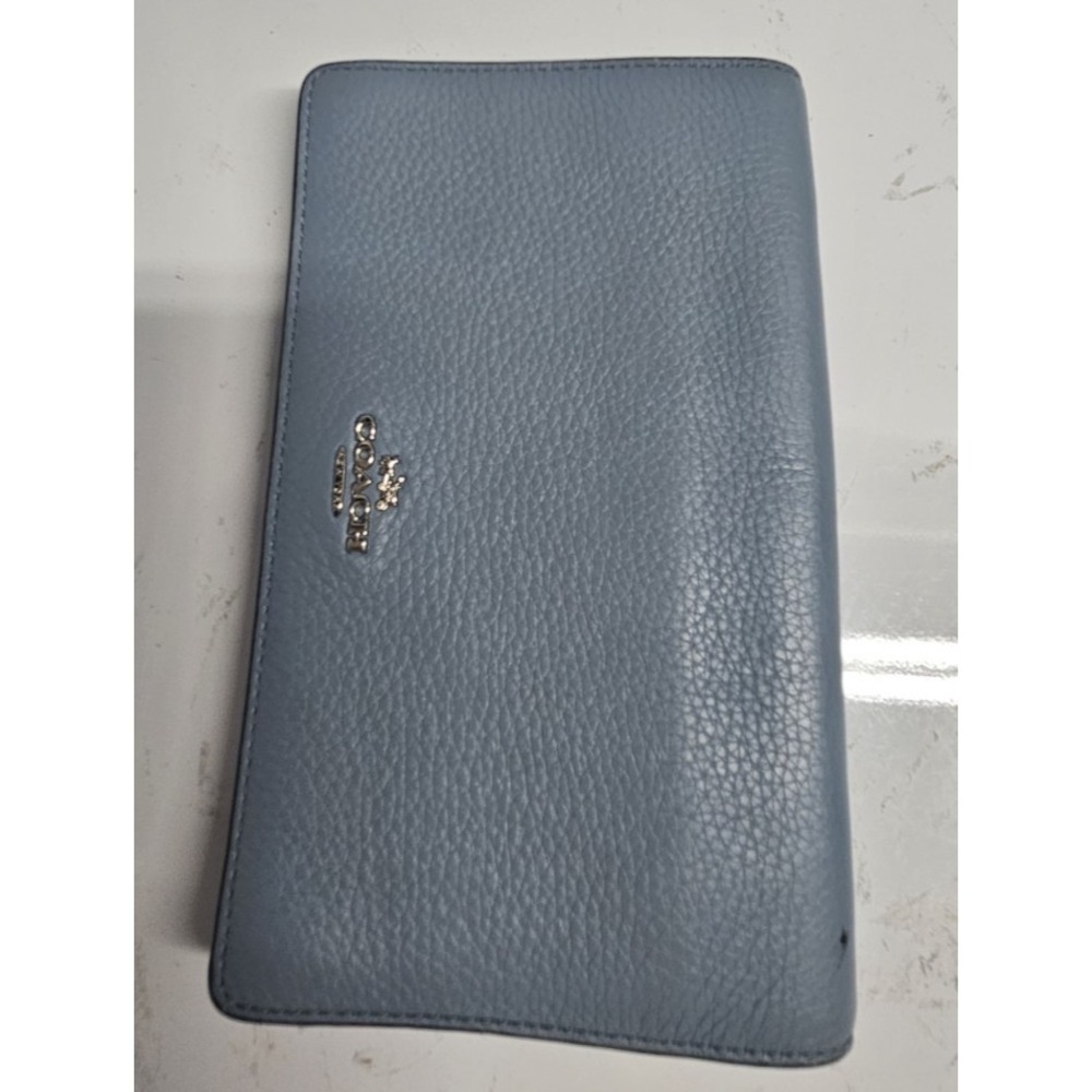 COACH Anna foldover clutch pebbled leather w/o crossbody strap